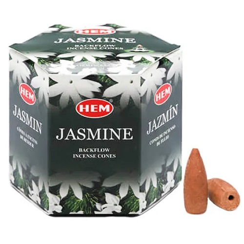 Благовония пуля HEM Jasmine жасмин, стелющийся дым, конусы 40 шт